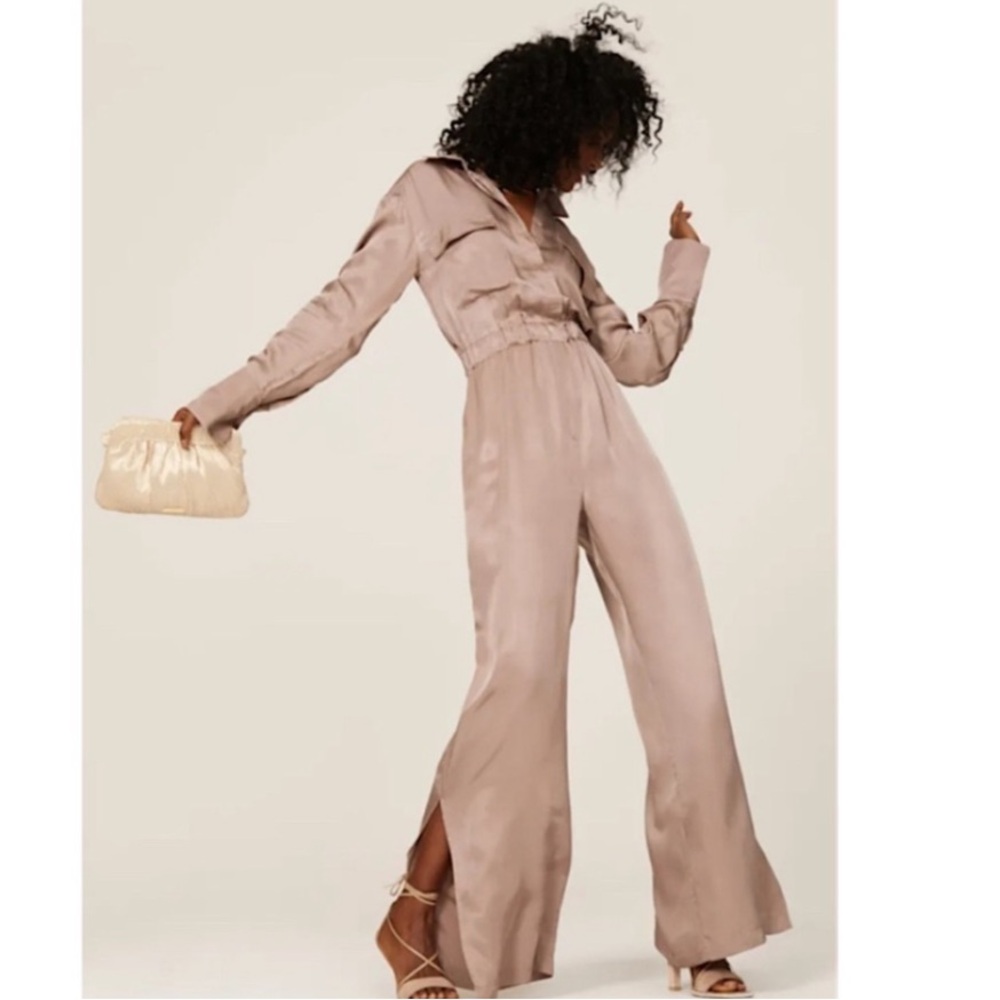 Effortless Elegance: NICHOLAS Satin Jumpsuit Size US 4